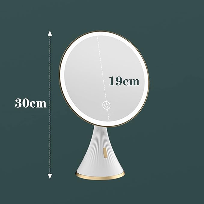 Portable LED Makeup Mirror – Touch Control, 3 Light Modes, Adjustable Brightness