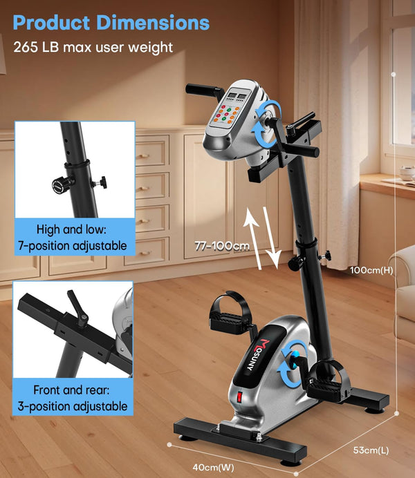 Motorized Arm & Leg Exercise Bike for Seniors – Restore Mobility & Circulation at Home (12 Speeds, Adjustable Resistance)