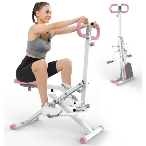 Foldable Full-Body Squat & Ride Trainer – 4-in-1 Home Fitness Machine for Legs, Hips, and Core