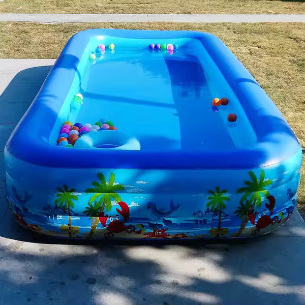Inflatable Family Pool – 3 Sizes Available – Durable Design for Kids & Adults, Perfect for Summer