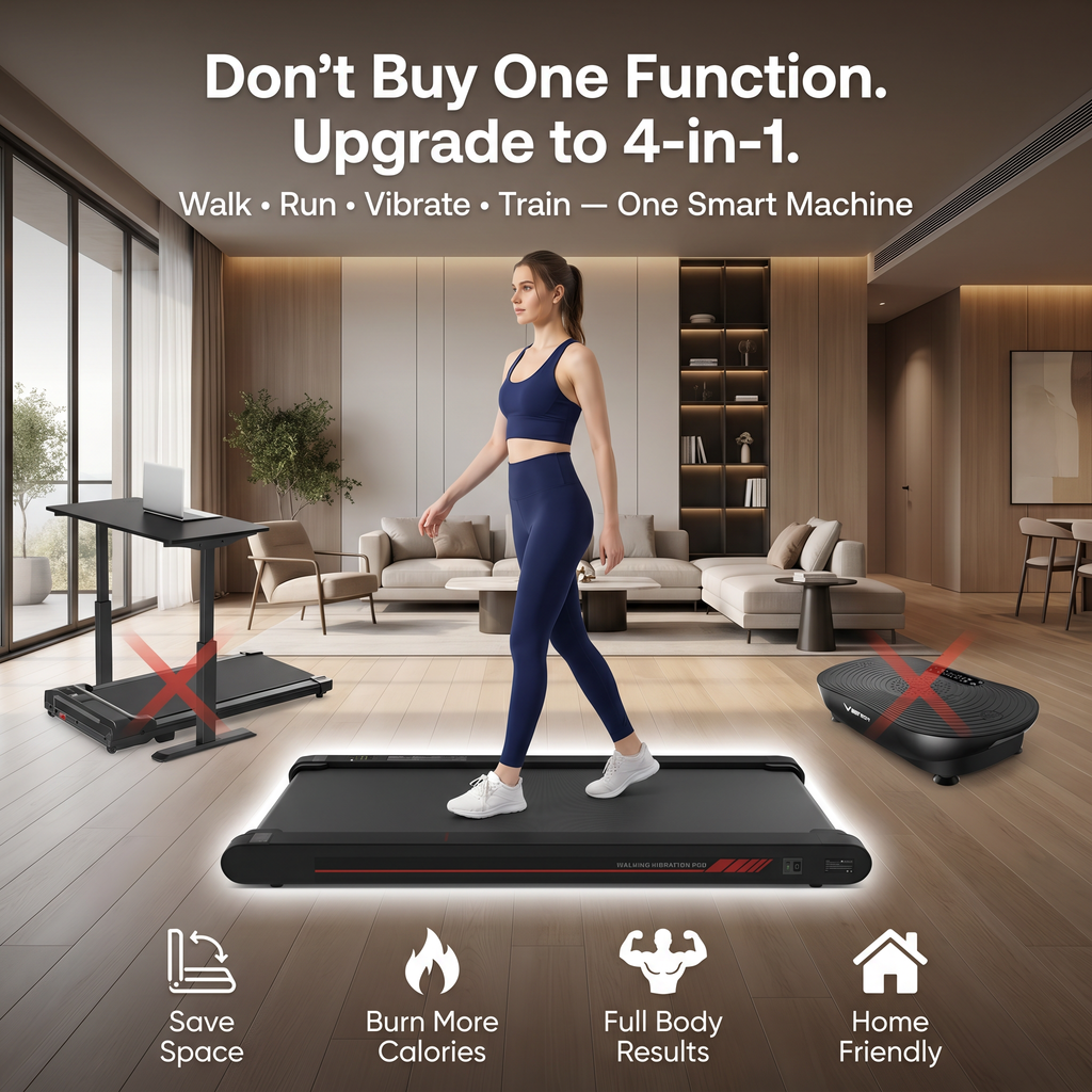Sperax 4 in 1 Walking Vibration Pad Treadmill, Walking Treadmill Pad for Home with Remote Control and APP