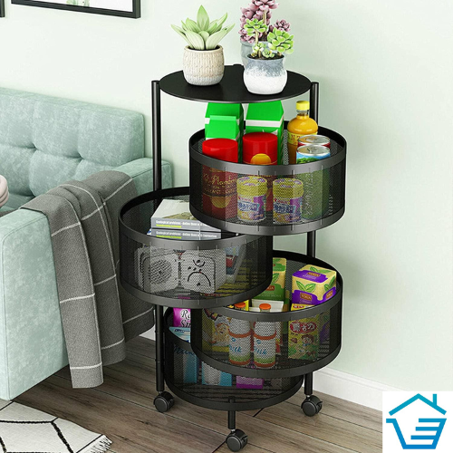 4 Layer Rotating Trolley