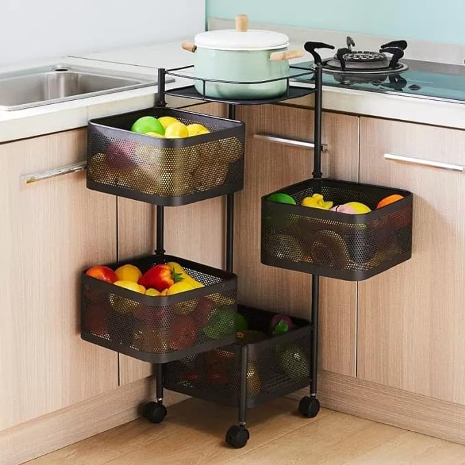 4 Layer Rotating Trolley