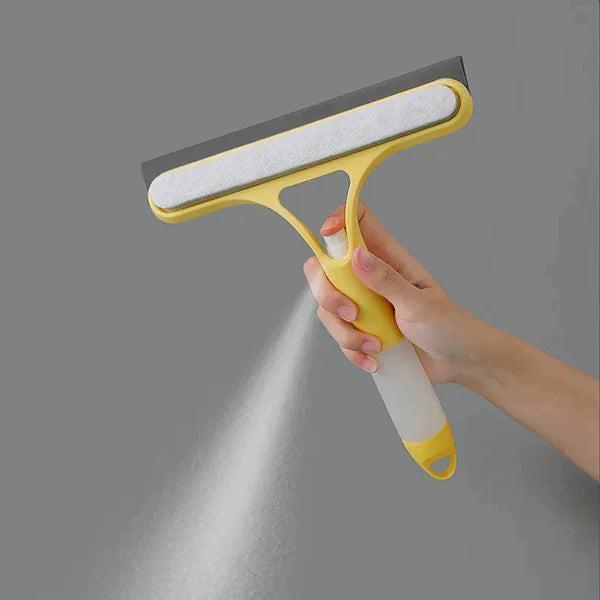 Multi-functional liquid-filled glass cleaner